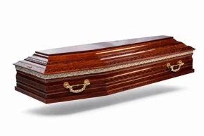 Гроб «Резной», коричневый — фото